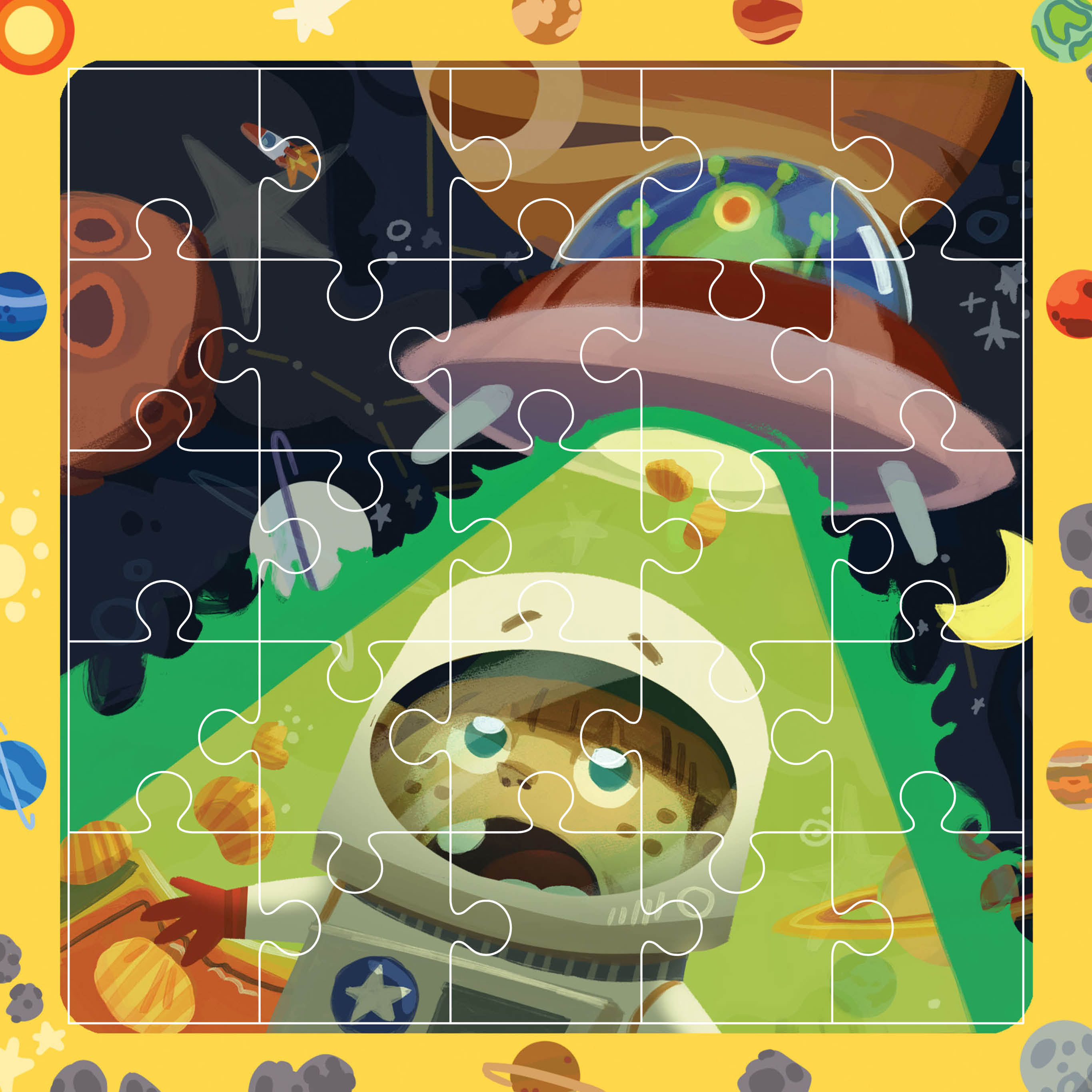 Wholesale Space Invader Puzzle Card IKONINK Fieldfolio