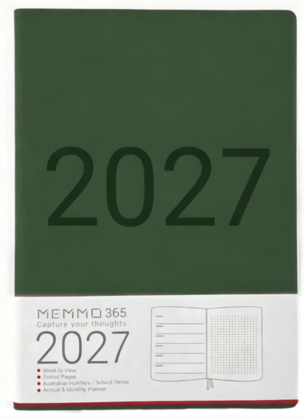 MEMMO365 Luxe (week-to-view),Green