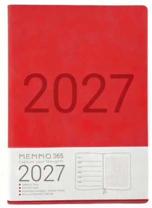 MEMMO365 Luxe (week-to-view),Red