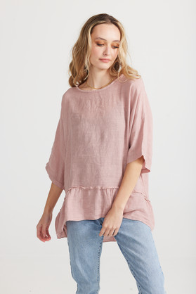 Priscilla Linen Top. Size S/M. Assorted Colours