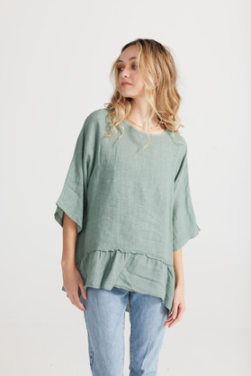 Priscilla Linen Top. Size S/M. Assorted Colours
