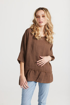 Priscilla Linen Top. Size S/M. Assorted Colours