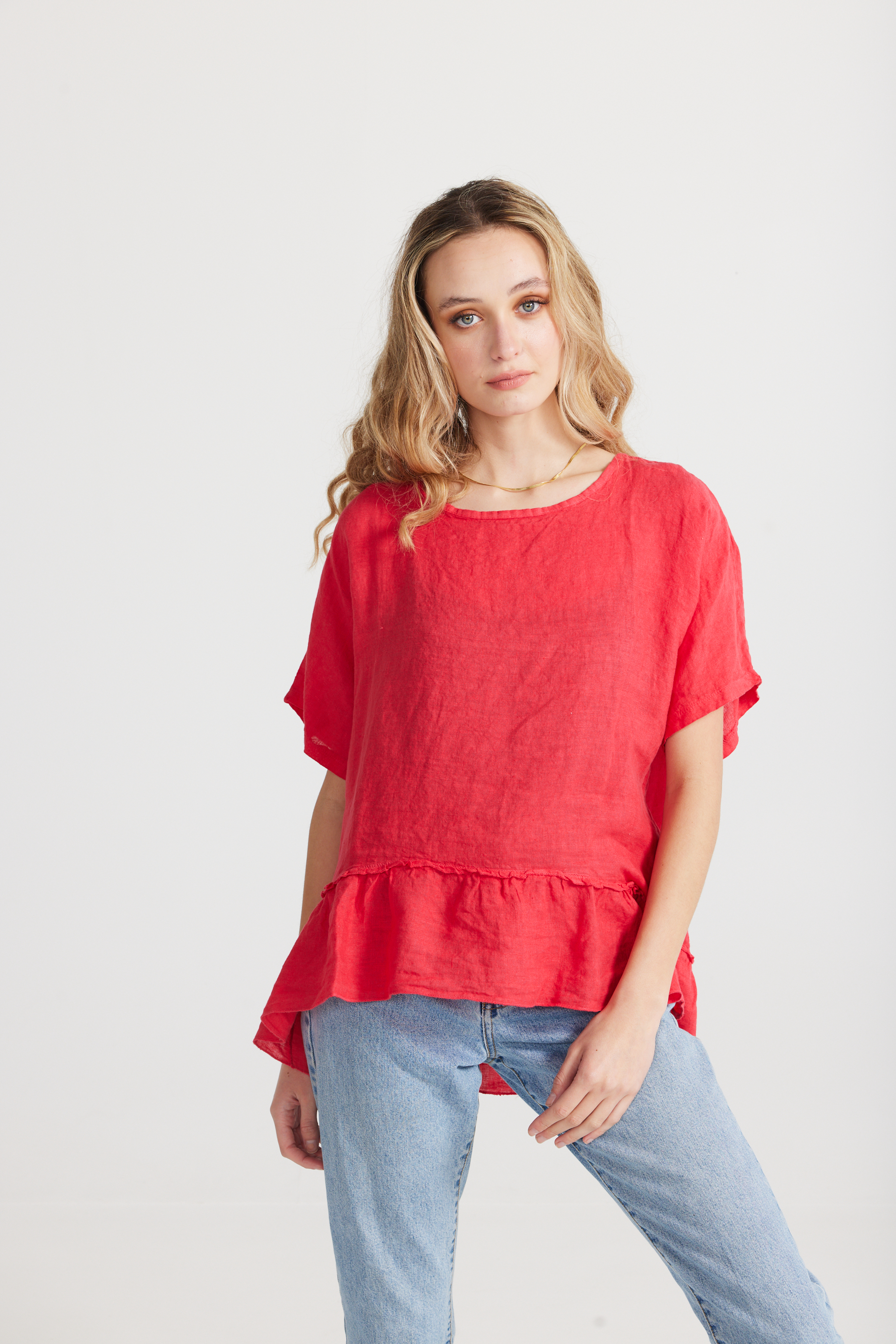 Priscilla Linen Top. Size S/M. Assorted Colours