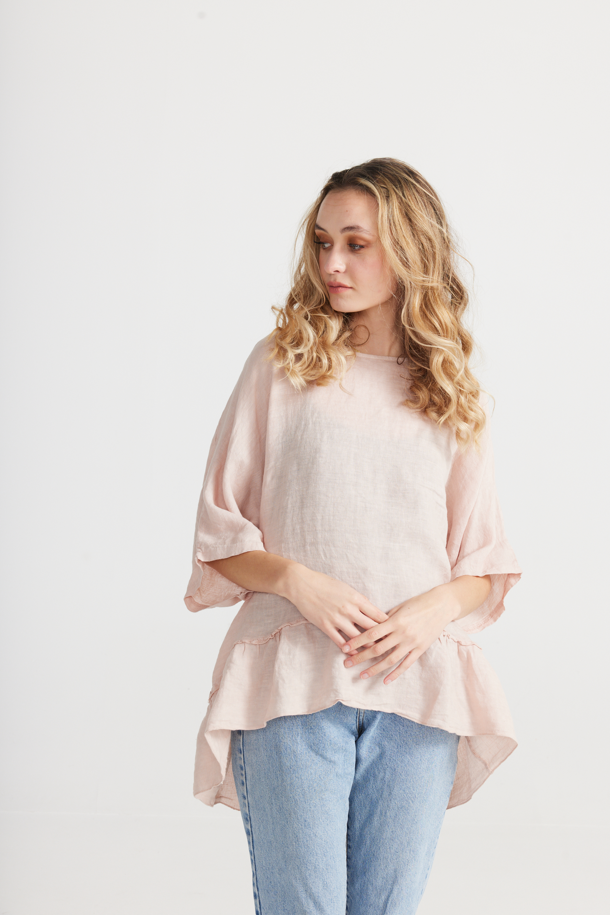 Priscilla Linen Top. Size S/M. Assorted Colours