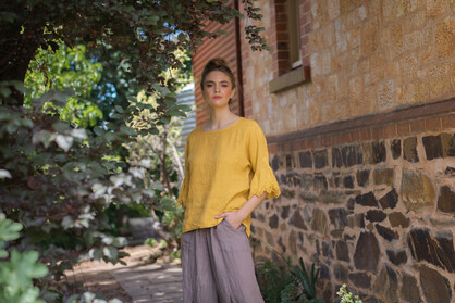 Ellie linen & Lace top. Size S/M. Assorted colours