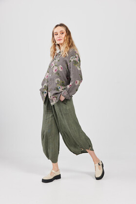 Rupert Boyfriend shirt floral. Bordeaux