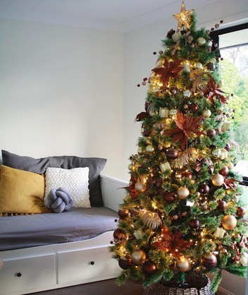 Tree Decoration Set / Copper Bronze & Gold (32 pc)