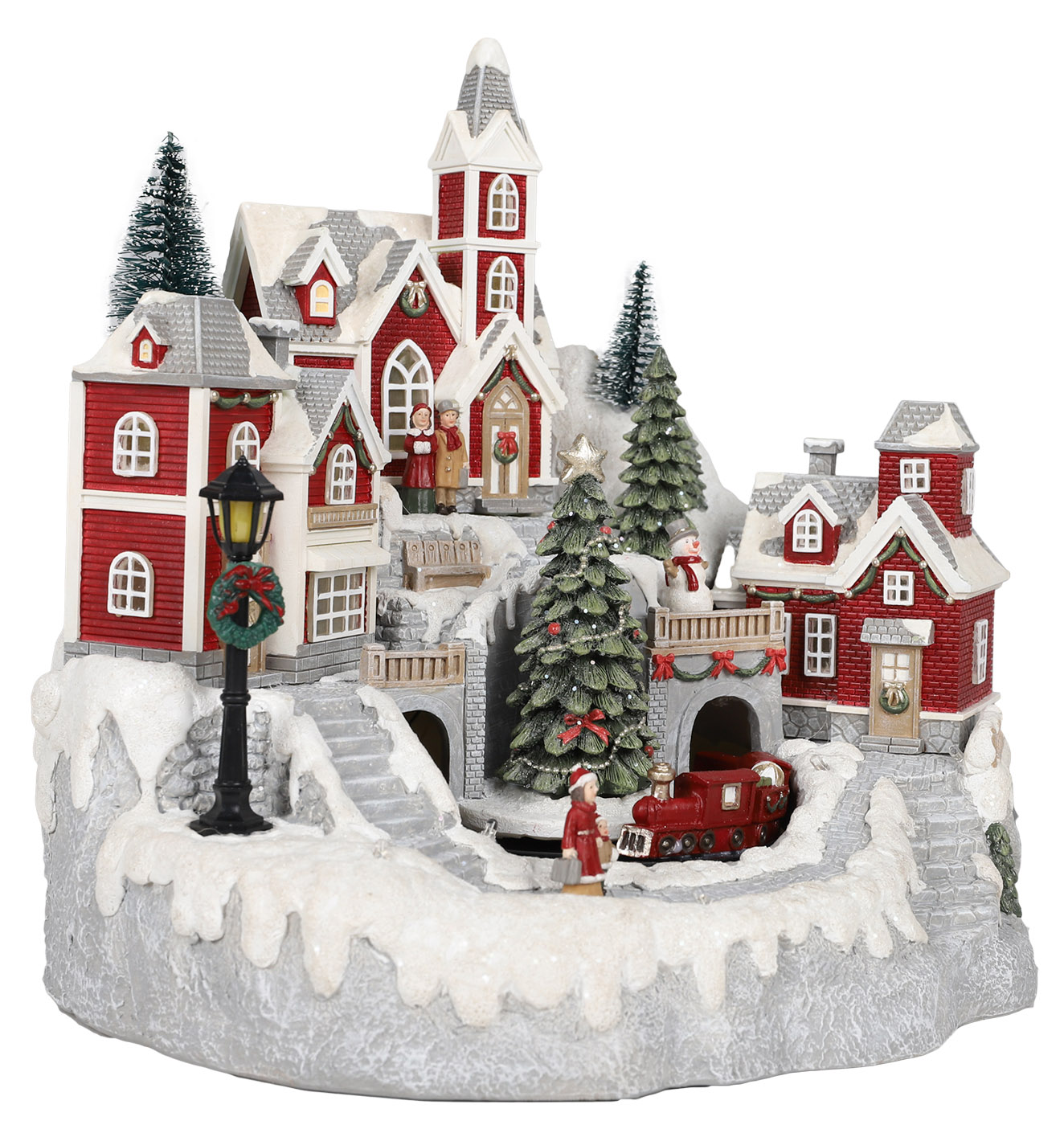 Wholesale LED Christmas Village with Moving Train Xmas & Co. Fieldfolio