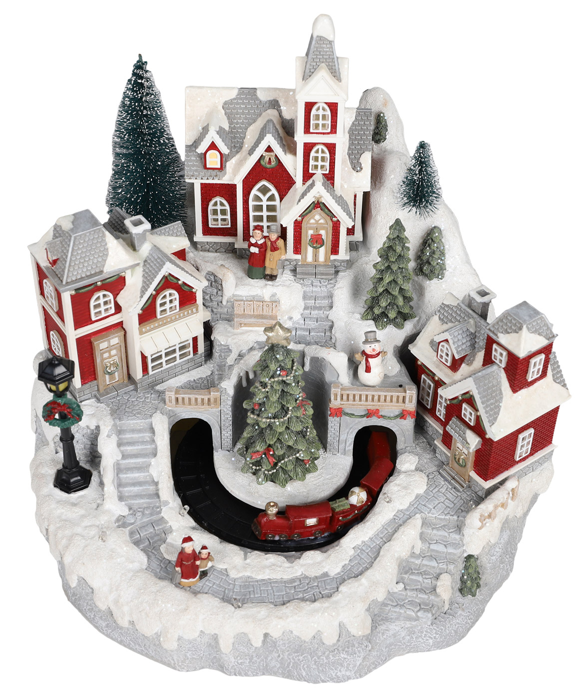 Wholesale LED Christmas Village with Moving Train Xmas & Co. Fieldfolio