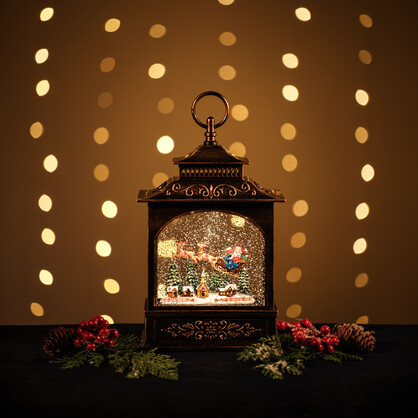 Snowing French Lantern / Santa Sleigh