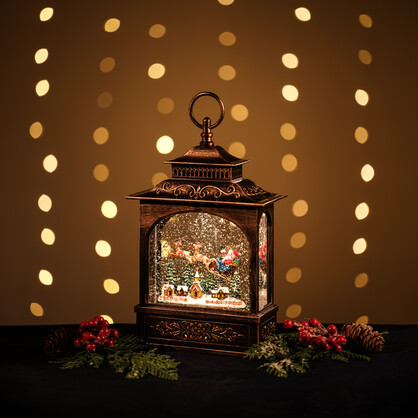Snowing French Lantern / Santa Sleigh