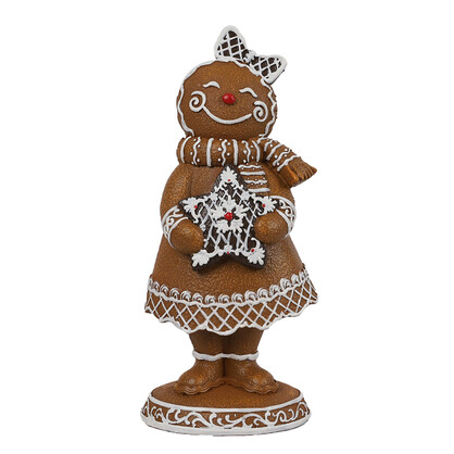 Mrs. Gingerbread /Star Deco 16cm