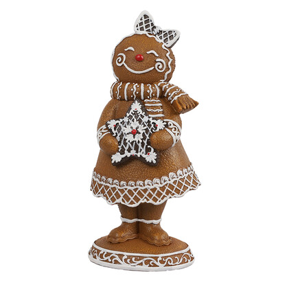 Mrs. Gingerbread /Star Deco 16cm