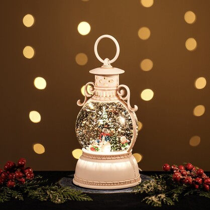 Snowing Oil Lantern / Rotating Snowmen