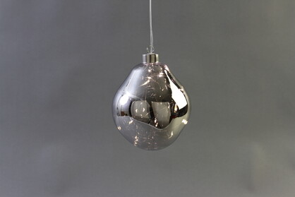 15cm LED Organic Glass Ball with Antracite