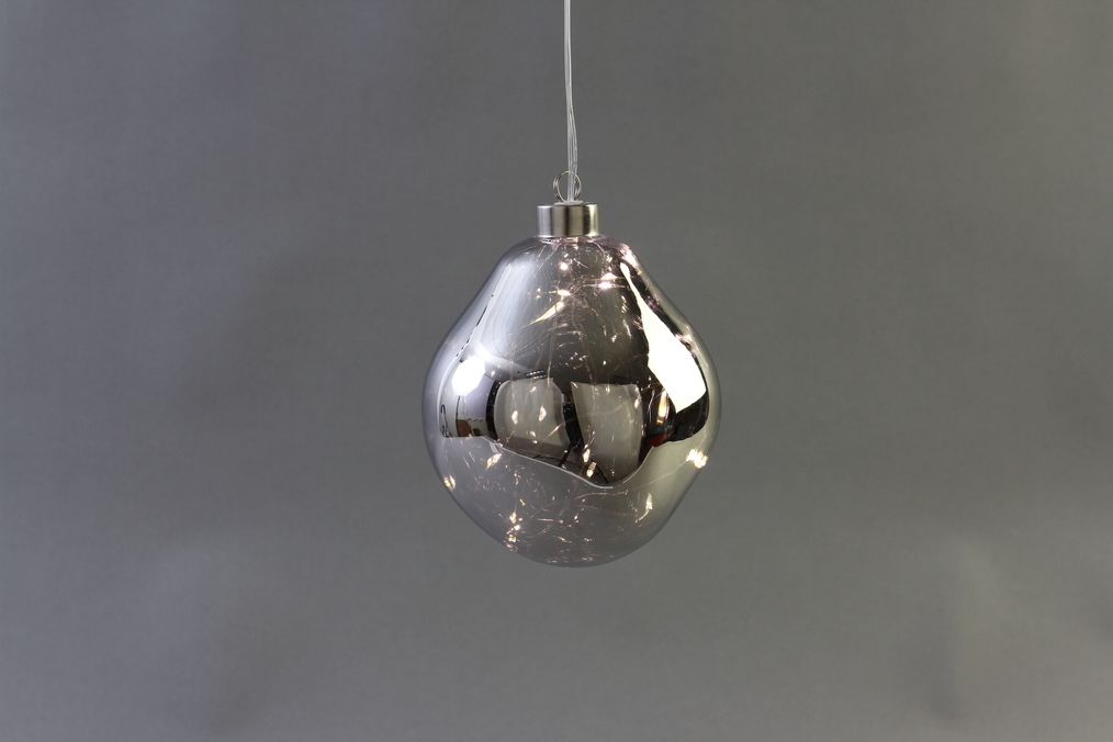 15cm LED Organic Glass Ball with Antracite