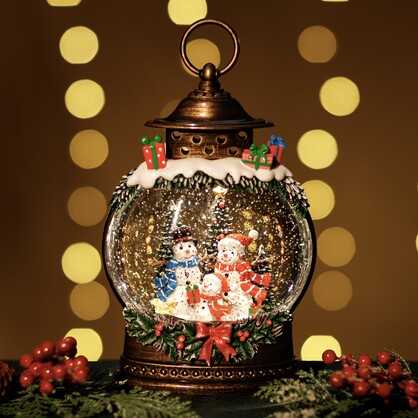 Snowing Gift Globe w/ Snowman