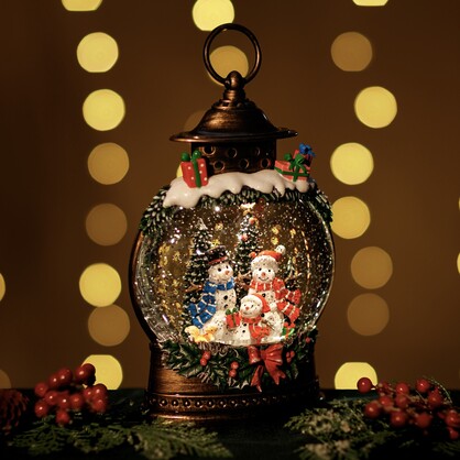Snowing Gift Globe w/ Snowman