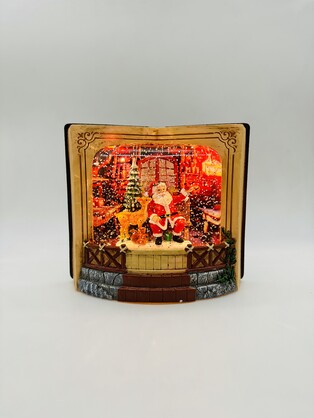 Snowing Xmas Book / Santa