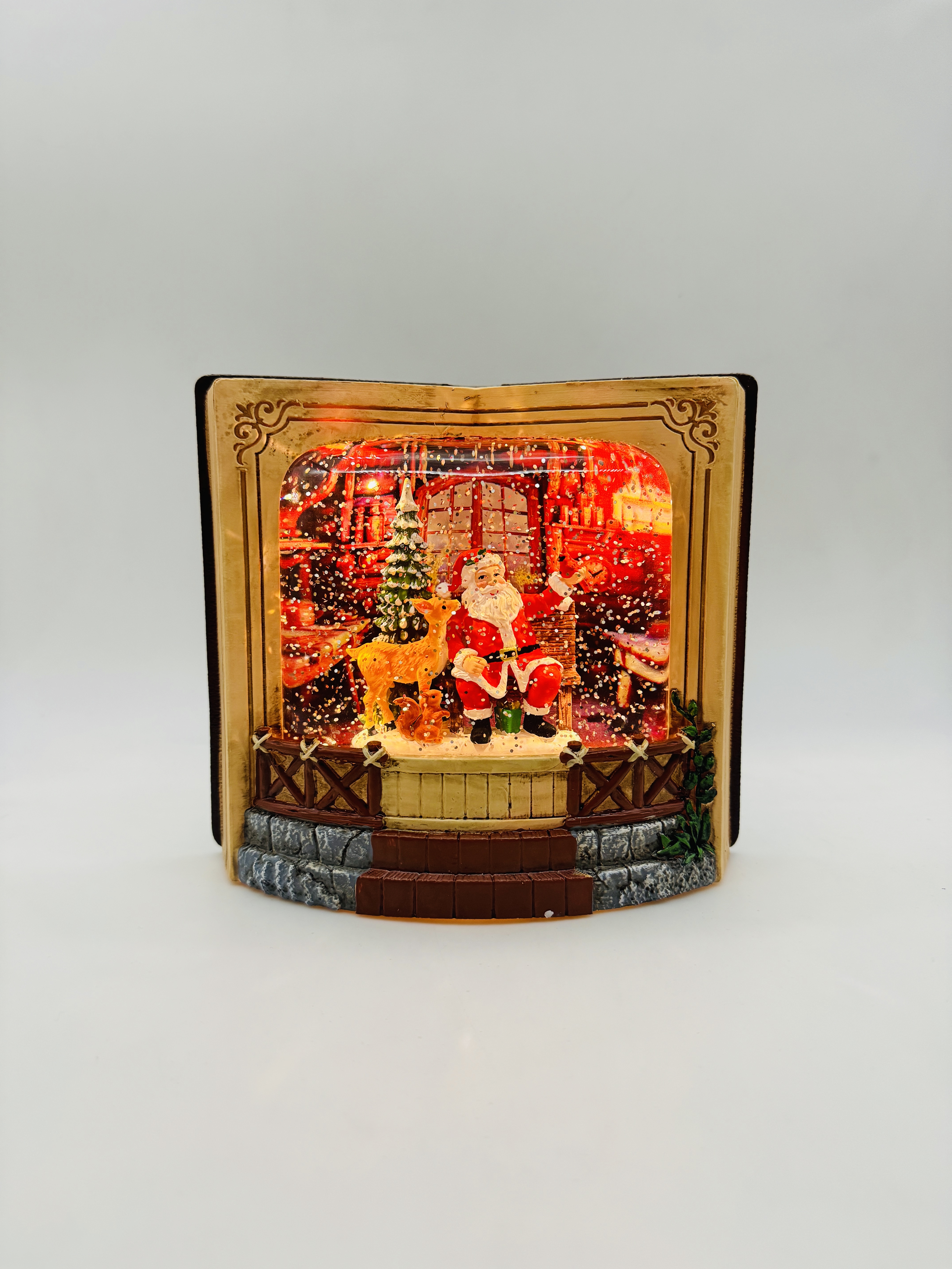 Snowing Xmas Book / Santa