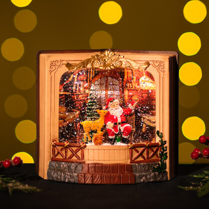 Snowing Xmas Book / Santa