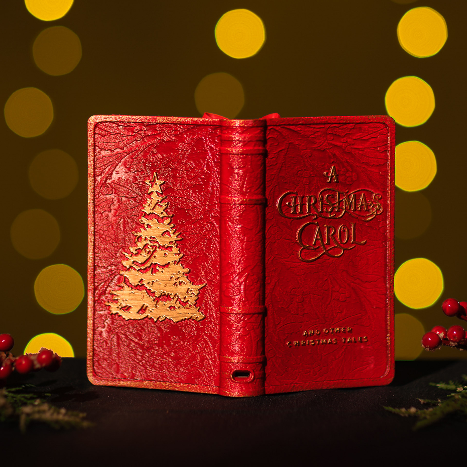 Snowing Xmas Book / Santa Sleigh