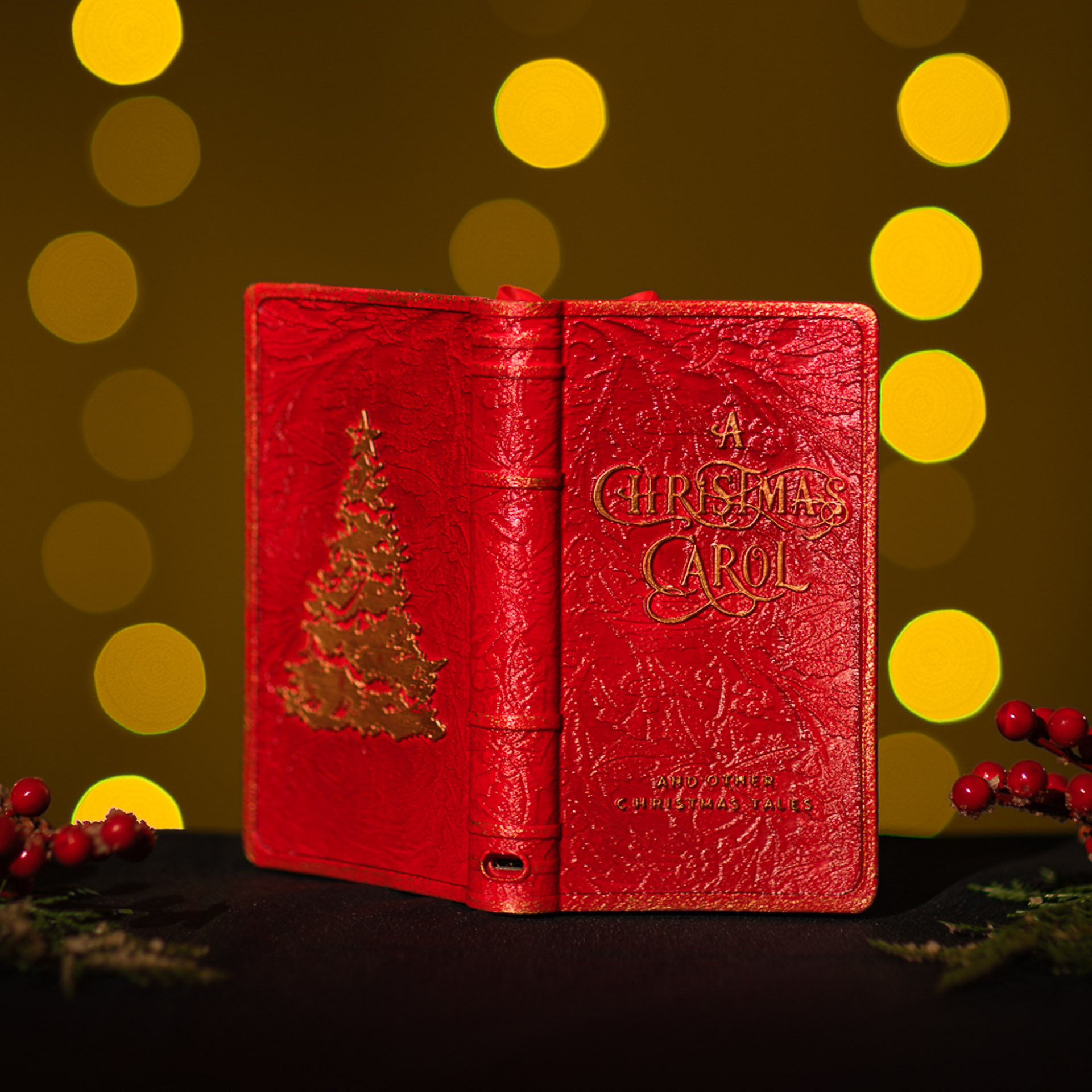 Snowing Xmas Book / Santa Sleigh