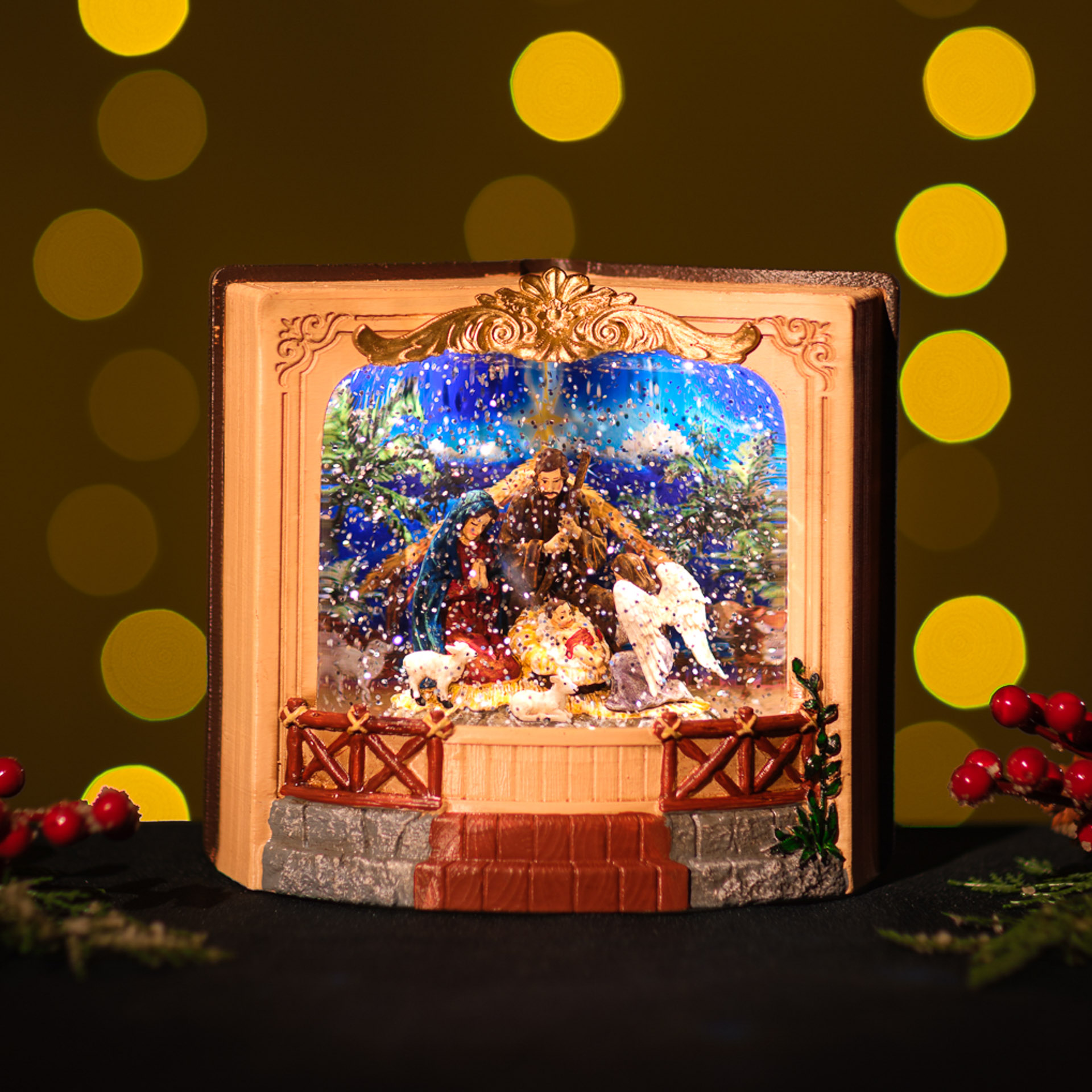 Snowing Xmas Book / Nativity