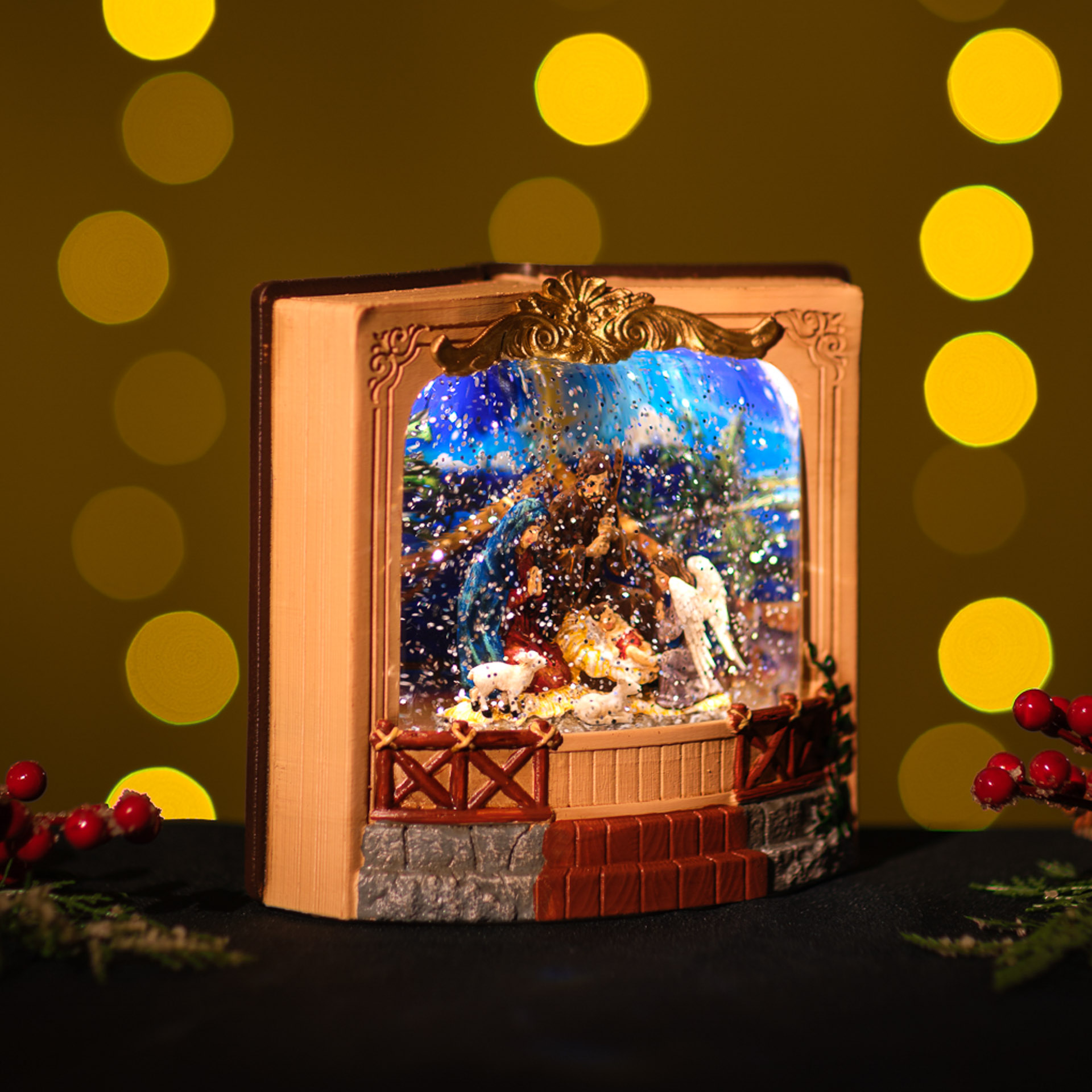 Snowing Xmas Book / Nativity