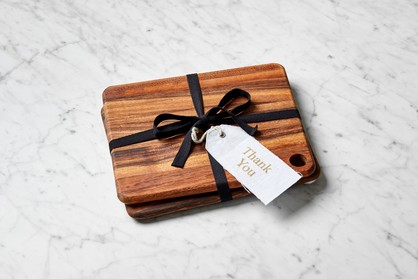 Katoomba Twin Gift Serving Boards with ribbon, 25 x 20 x 1cm