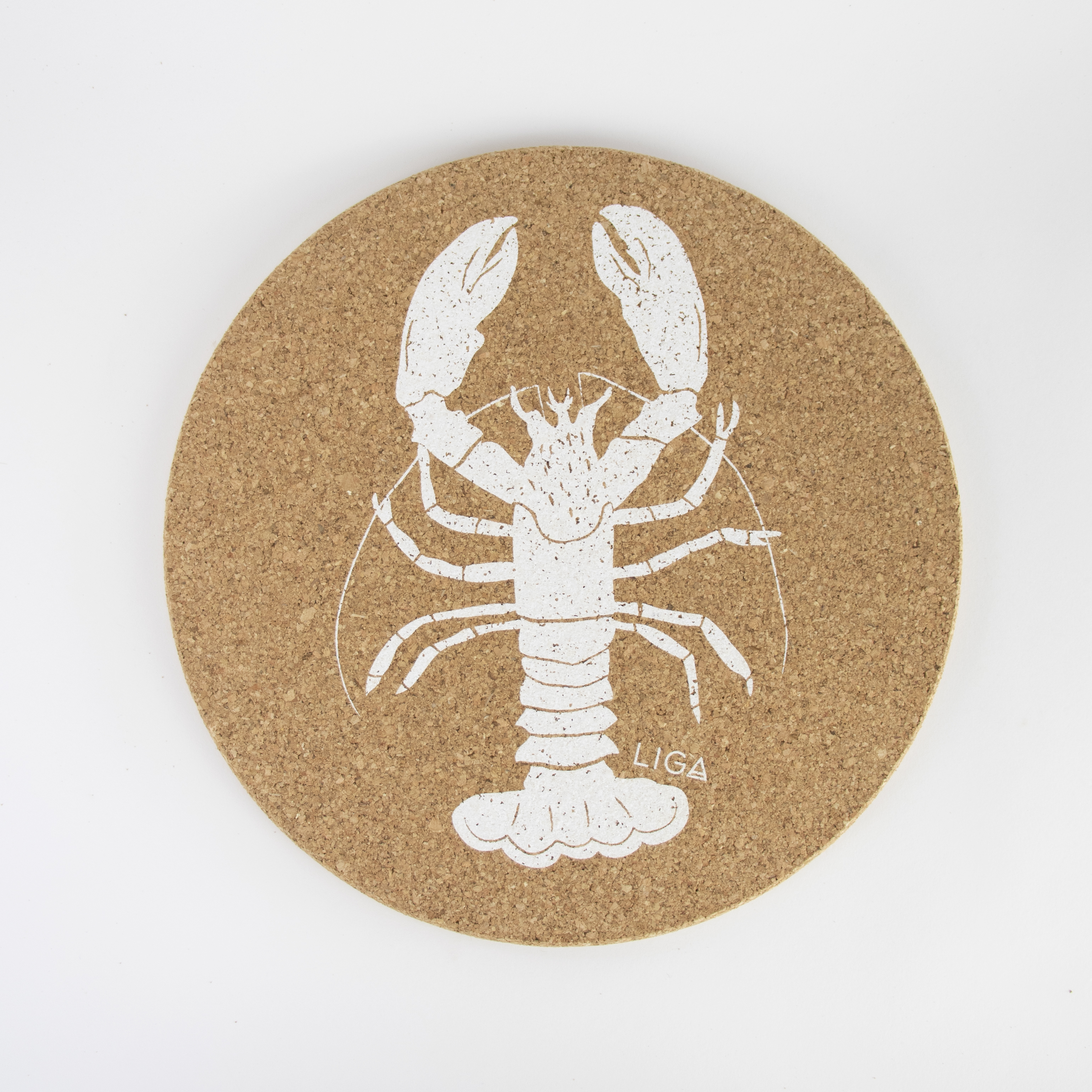 Lobster Printed Cork Placemats, 25cm, Set of 4