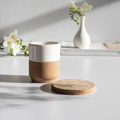 Dandelion Printed Cork Coaster, 10cm, Set of 4