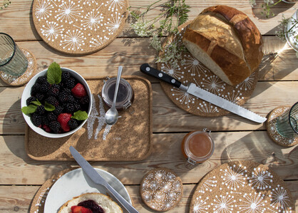 Dandelion Printed Cork Placemat, 25cm, Set of 4