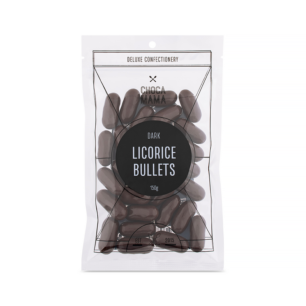 Dark Chocolate Licorice Bullets 150g