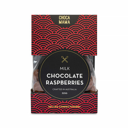 Milk Chocolate Raspberry 325g - medium stand up box