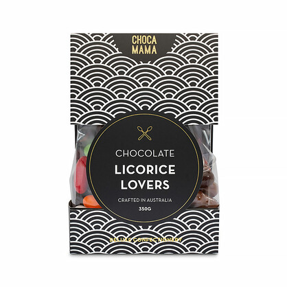 Chocolate Licorice Lovers 350g - medium stand up box