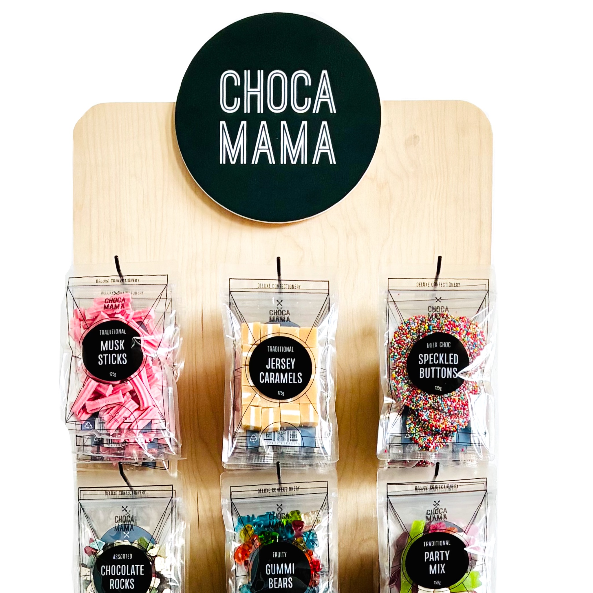 Wooden Display Stand with Hooks