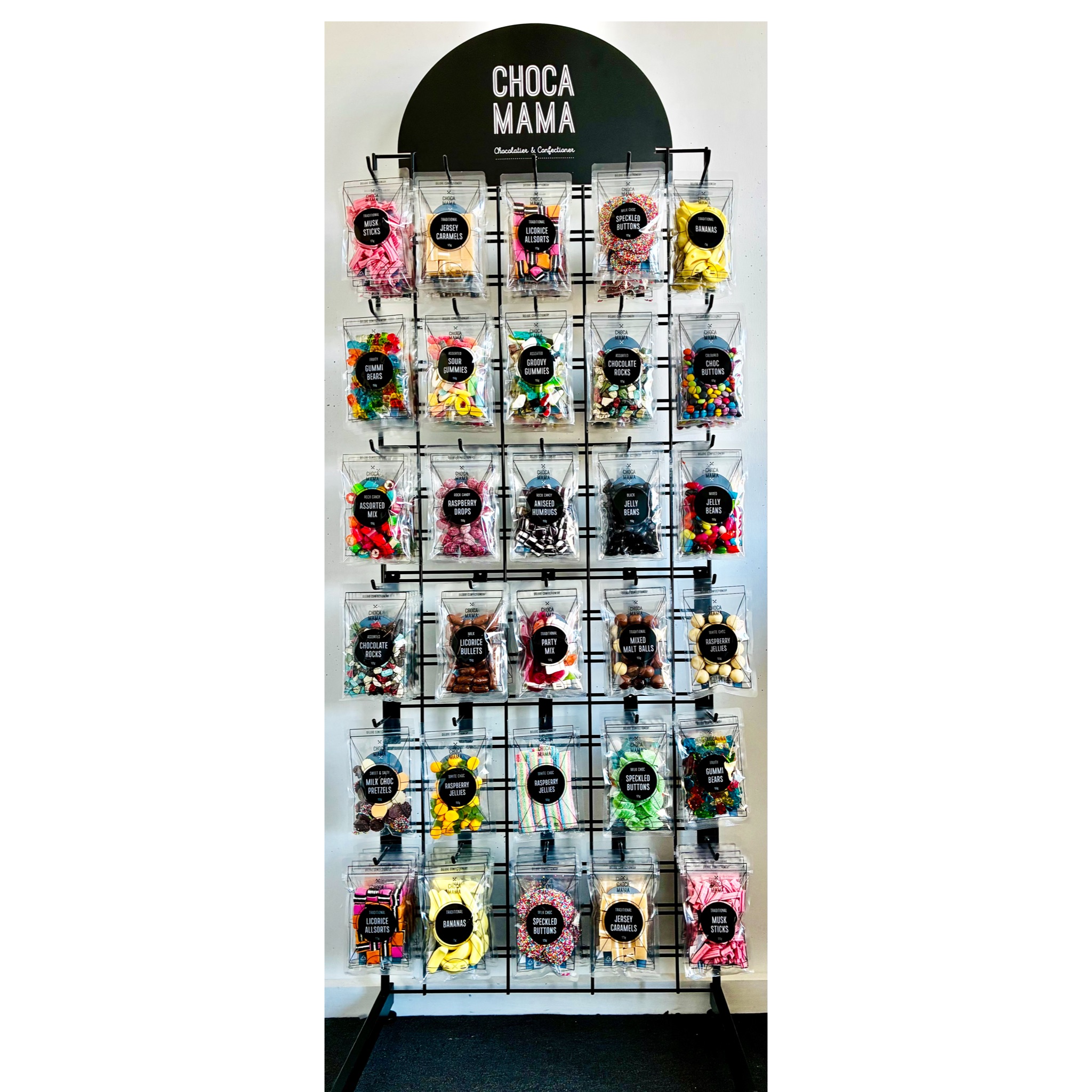 Mesh stand with 30 Hooks 150H X 60W cm