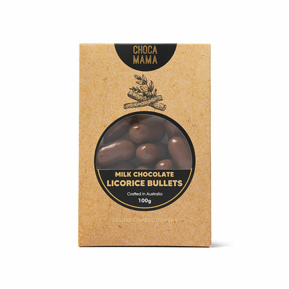 Milk Chocolate Licorice Bullets 100g