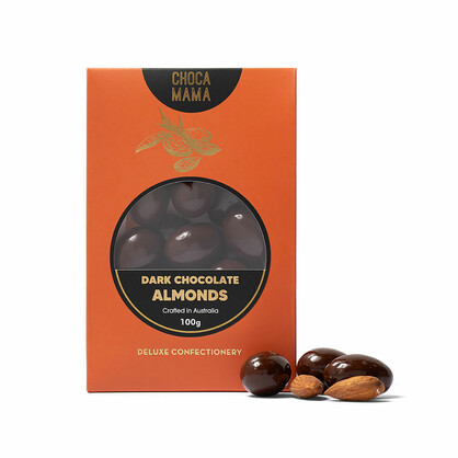 Dark Chocolate Almonds 100g.