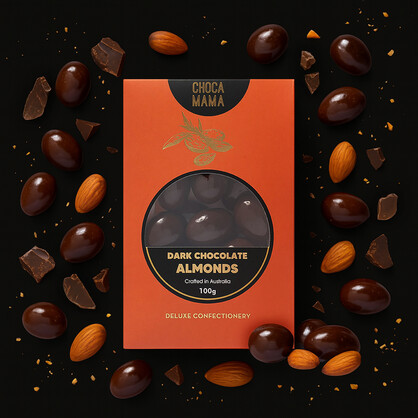 Dark Chocolate Almonds 100g.