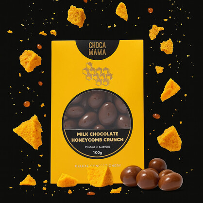 Milk Chocolate Honeycomb Crunch 100g.