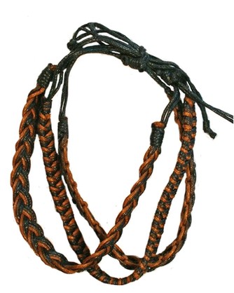 BR6072 SET OF 3 BROWN THREAD BRACELET