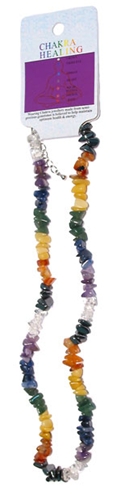 P3944  CHAKRA HEALING 7 STONE NECKLACE