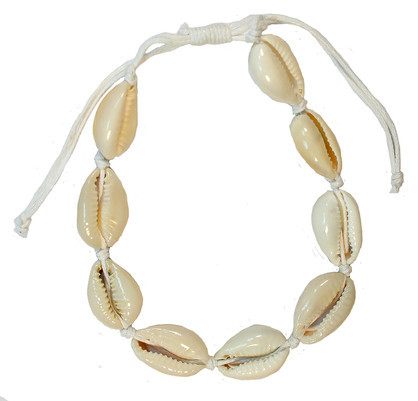 ANP6906   CREAM COWRIE SHELL ANKLET