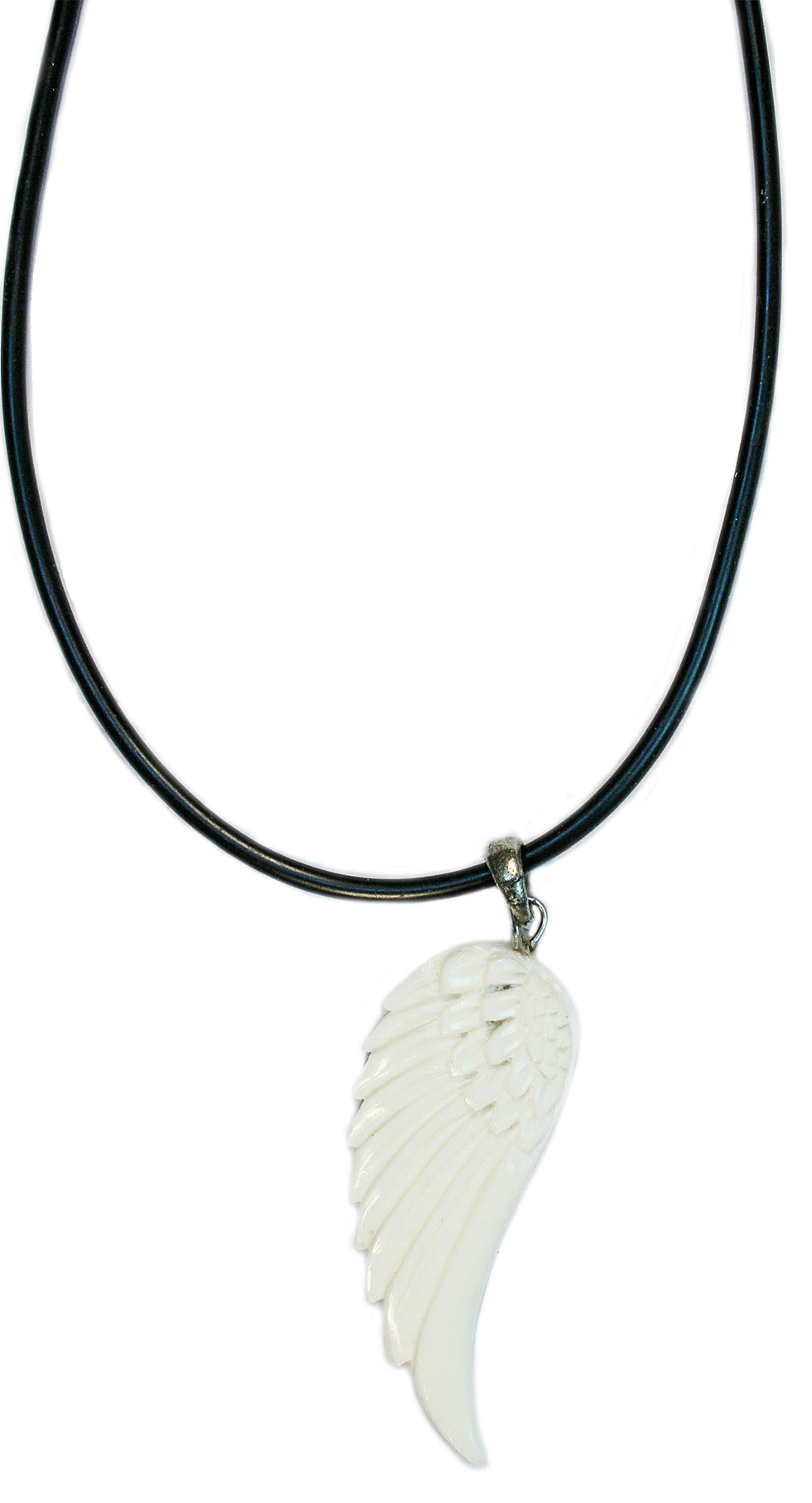 BC116 ANGEL WING BONE CARVING CHOKER