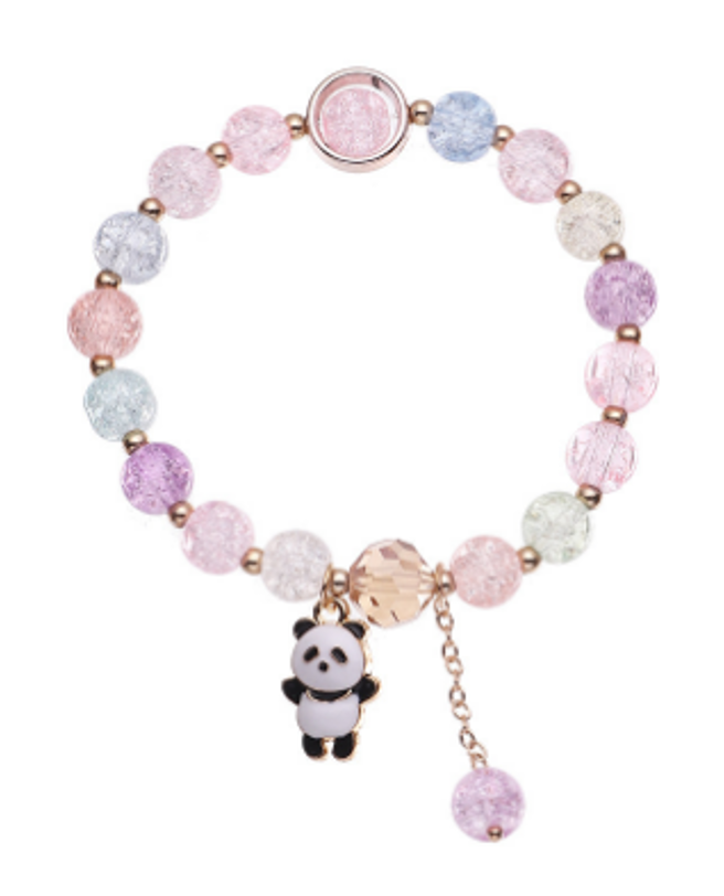 BR7439 PASTEL PANDA BEADED BRACELET