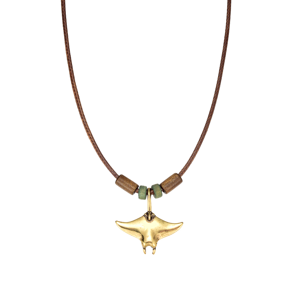 P8402 RUSTIC MANTA RAY PENDANT