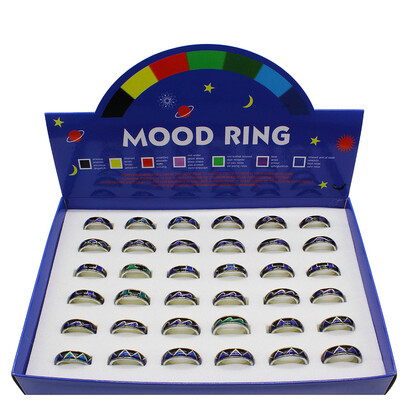 MR154BOX  MOOD 2-TONE RINGS - BOX OF 36