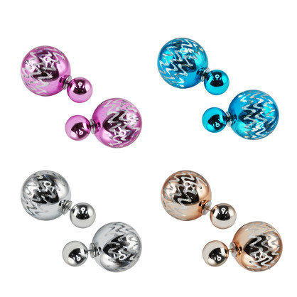 Candy Ball Double Sided Earrings Set W - Pack Size 20